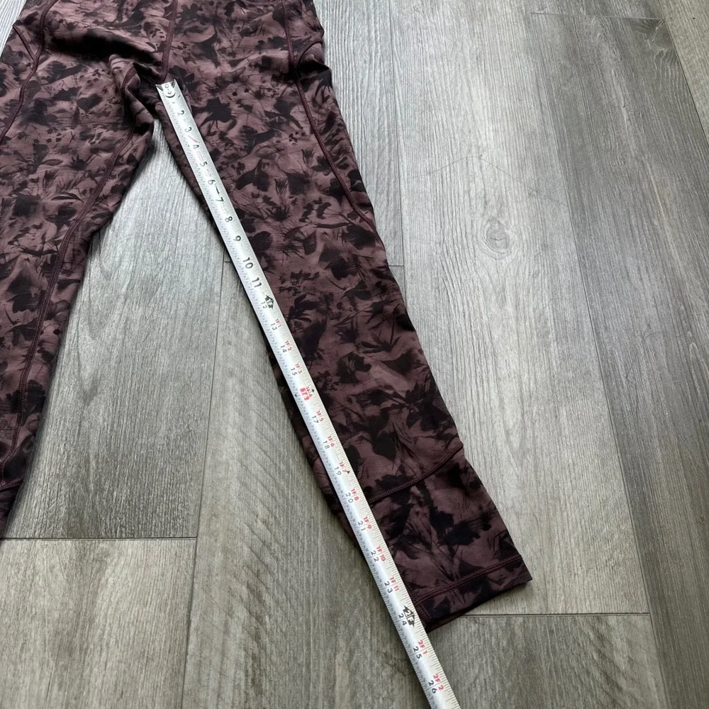 Lululemon Plum Floral Tie Dye Align Leggings 6 25